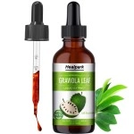 Healpark Graviola Leaf Extract, Organic Soursop Guanabana Leaves Liquid for Immune System, Digestion, Respiratory Relief & Overall Support, Anti-Oxidation, 98% Absorption - 1 Fl Oz