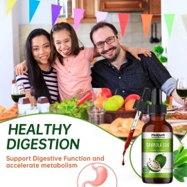 Healpark Graviola Leaf Extract, Organic Soursop Guanabana Leaves Liquid for Immune System, Digestion, Respiratory Relief & Overall Support, Anti-Oxidation, 98% Absorption - 1 Fl Oz