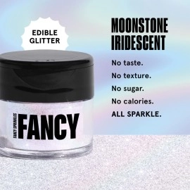 Fancy Sprinkles Moonstone Iridescent Premium Edible Glitter, 100% Edible Glitter for Sparkling Food & Drinks No Taste or Texture (4gm)