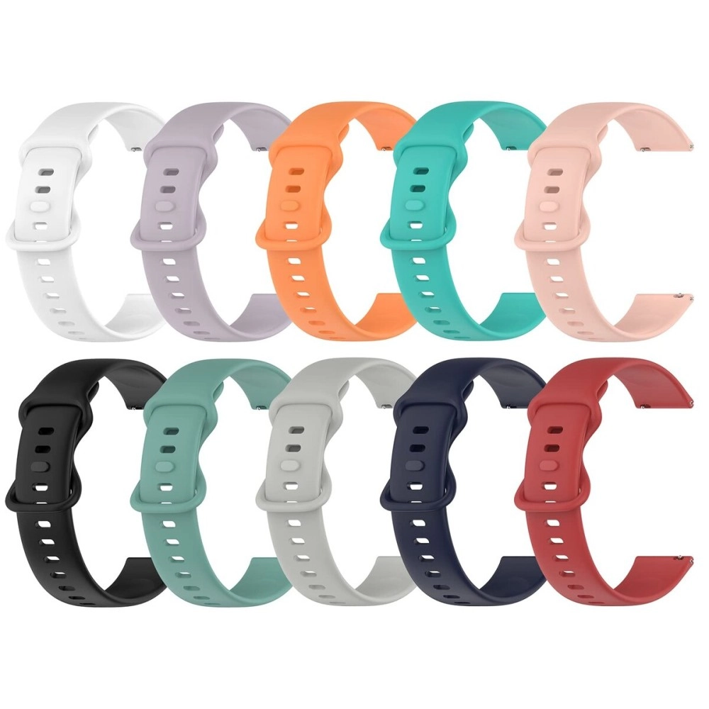 TenCloud 10-Pack Band Compatible with Fitpolo IDW13 Smartwatch Bands Replacement Silicone Breathable Sport Wristbands