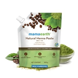 Mamaearth Natural Henna Paste, Ready to Apply, with Henna & Dark Roasted Coffee for Rich Naturally Colored Hair - 200 g