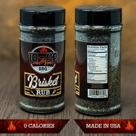 10-42 BBQ Brisket Rub (NO MSG) 10.5 oz - All-Natural Spice Seasoning for Steak, Rib, Meat - Beef Brisket Seasoning Dry Rub - BBQ Rubs and Spices for Smoking and Grilling - Brisket rub for smoker - 0