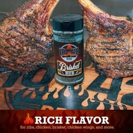 10-42 BBQ Brisket Rub (NO MSG) 10.5 oz - All-Natural Spice Seasoning for Steak, Rib, Meat - Beef Brisket Seasoning Dry Rub - BBQ Rubs and Spices for Smoking and Grilling - Brisket rub for smoker - 0