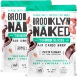 Brooklyn Biltong - CARNIVORE Snack, Air Dried Grass Fed Beef, South African Beef Jerky - AIP Approved, Paleo, Keto, Gluten Free, Only Salt, Water, and Vinegar, Made in USA - 2x2oz. Bag