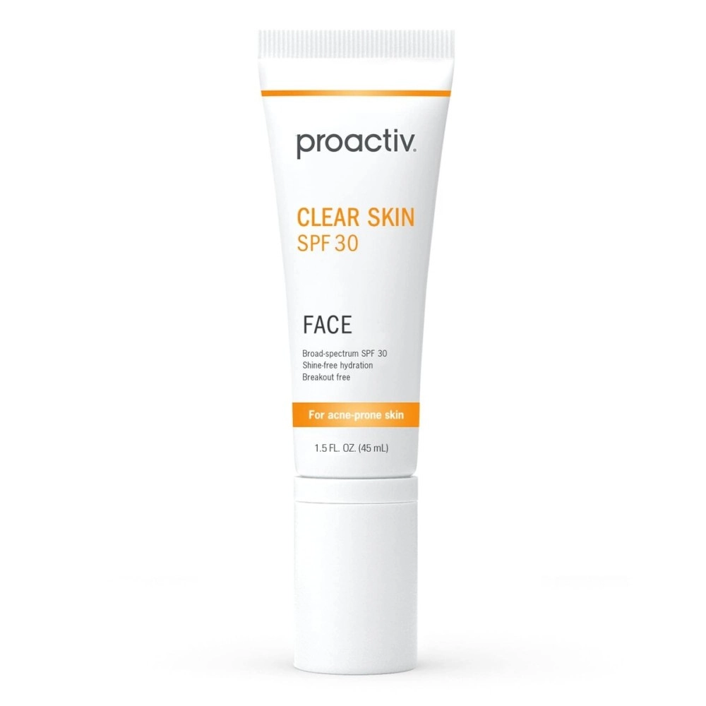 Proactiv Clear Skin Face Sunscreen Moisturizer With SPF 30 - Hydrating SPF Lotion And Sensitive Skin Sunscreen For Oily Skin And Acne-Prone Skin, Oil Free Matte Skincare Sunscreen, 1.5oz