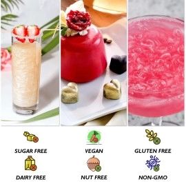 SigWong Edible Glitter Set, Sprinkles Edible Glitter for Drinks, 8 Colors Prism Powder Edible Glitter Dust for Wines, Beer, Cocktail, Strawberries, Cakes, Cupcakes, Chocolate - 3g/bottle