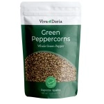Viva Doria Green Peppercorns, Whole Green Pepper, Steam Sterilized,12 Oz, For Grinder Refills