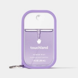Touchland Hand Sanitizer Mist Case 1FL. OZ., Protective and Stylish Hand Sanitizer Spray Accessory, Silicone Case with Keyring, Purple Haze