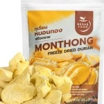 NESAR FOOD Premium Freeze Dried Durian 100%, Freeze dried fruit, Real Fruit Snack, Natural 100 G, no sugar added. Natural freeze dried fruit, Crunchy fruits and delicious (3.5 oz Pack of 1)