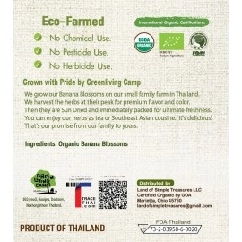 Blue Orchid Organic Banana Blossom Powder - Sun Dried Blossom Flowers - Womens Health Caffeine Free Herbal Drink 4 OZ