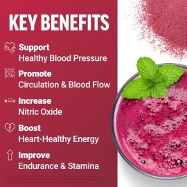 Force Factor Total Beets Superfood Beet Root Powder 2-Pack, Nitrates to Support Circulation, Blood Flow, Nitric Oxide, Energy, Endurance, Stamina, Cardiovascular Heart Health Supplement, 60 Servings