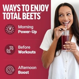 Force Factor Total Beets Superfood Beet Root Powder 2-Pack, Nitrates to Support Circulation, Blood Flow, Nitric Oxide, Energy, Endurance, Stamina, Cardiovascular Heart Health Supplement, 60 Servings