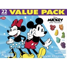 Betty Crocker Micky & Friends Fruit Flavored Snacks, Treat Pouches, Value Pack, 22 ct