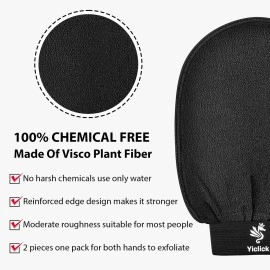 Yiclick Exfoliating Gloves 2 Pcs,Deep Exfoliating Mitt, Body Exfoliator, Exfoliating Body Scrubber for Bath Shower Exfoliation, for Dead Skin Remover, Leg Keratosis Pilaris Treatment