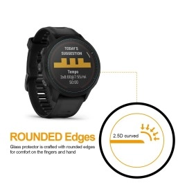 Supershieldz (2 Pack) Designed for Garmin Forerunner 955/955 Solar Tempered Glass Screen Protector, Anti Scratch, Bubble Free