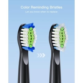 Bitvae Sonic Electric Toothbrush Replacement Heads Compatible with Daily D2 Rechargeable Toothbrush, Clean Toothbrush Heads Refills, 4 Pack