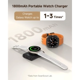 Phelinta Watch Charger for Galaxy Watch 7 Ultra, 1800mAh Portable Charger for Samsung Galaxy Watch 7/Ultra/6/6 Classic/5/5 Pro/4/3/Active 2, for Samsung Gear S3/Sport Watch Charger with Keychain