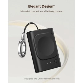 Phelinta Watch Charger for Galaxy Watch 7 Ultra, 1800mAh Portable Charger for Samsung Galaxy Watch 7/Ultra/6/6 Classic/5/5 Pro/4/3/Active 2, for Samsung Gear S3/Sport Watch Charger with Keychain