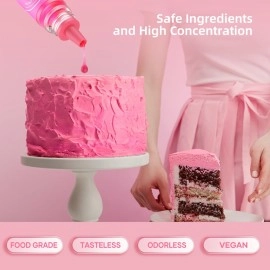 Food Coloring for Baking - 26 Vibrant Cake Coloring Liquid Set for Dessert Decorating, Food Grade Food Dye for Icing,Fondant,Cookies,Easter Egg,Making DIY Supplies Kit- 0.25 Fl. oz (6 ml)/Bottles