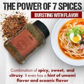 Fusion Select 6 Oz Shichimi Togarashi Seasoning - Japanese 7 Spice Japanese Seasoning Japanese Chili Powder