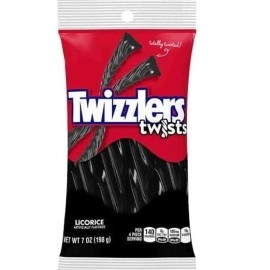 Twizzlers Black Licorice Twists 5 Oz. Bag (2 Pack)