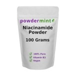 powdermint Niacinamide Powder (Vitamin B3) Pure Niacin Powder 500 mg Flush-Free Supplement (100 Grams)