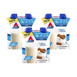 Atkins Protein Rich Shake, Creamy Cinnamon Swirl, ..