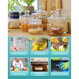 Vixic Multipack Labal Tape for D1600 Label Maker, 6-Pack