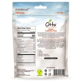 OTTONUTS Otto Snacks Dried Turkish Figs, Non-GMO Naturally Vegan Snack with No Added Sugar, Fat Free & Unsulfured, 8 OZ with Resealable Bag