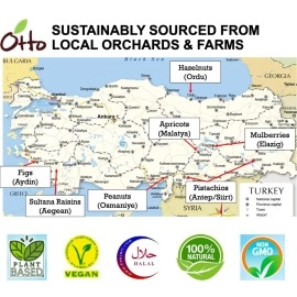 OTTONUTS Otto Snacks Dried Turkish Figs, Non-GMO Naturally Vegan Snack with No Added Sugar, Fat Free & Unsulfured, 8 OZ with Resealable Bag