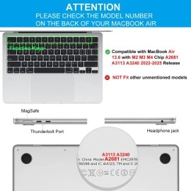 CaseBuy 2PCS MacBook Air M2 Trackpad Protector Cover for 2023 2022 MacBook Air 13.6 M2 Chip Model A2681 with Touch ID Clear Anti-Scratch Touch Pad Protector