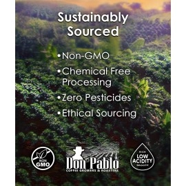 Cafe Don Pablo 2LB Gourmet Coffee - Brazil Cerrado - Medium Dark Roast - Whole Bean Coffee - 100% Arabica Beans - Low Acidity and Non-GMO - 2lb bag