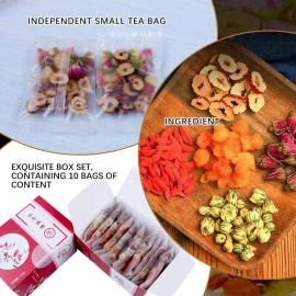 Cinnamon jujube rose tea 130g (13g*10 packs) flower and fruit tea, flower tea bag, substitute tea, independent tea bag, combination tea, brewed, soaked in water, easy to carry, cold brewed tea 