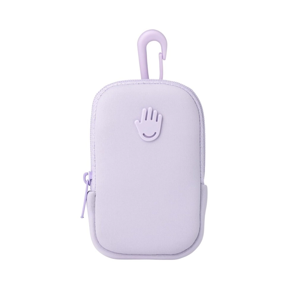 Touchland Touchette Zippered Pouch, Attachable Fashion Accessory with Snap Hook for Hand Sanitizers 30 ml., Lilac