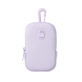 Touchland Touchette Zippered Pouch, Attachable Fashion Accessory with Snap Hook for Hand Sanitizers 30 ml., Lilac