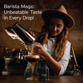 LOCCA Brown Sugar Syrup, Brown Sugar Boba Syrup, Black Sugar Syrup, Brown Sugar Coffee Syrup, Boba Tea Syrup, Bubble Tea Syrup 12 Oz (Pack of 1)