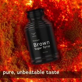 LOCCA Brown Sugar Syrup, Brown Sugar Boba Syrup, Black Sugar Syrup, Brown Sugar Coffee Syrup, Boba Tea Syrup, Bubble Tea Syrup 12 Oz (Pack of 1)