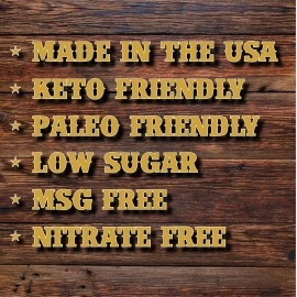 Bronco Billy\'s Beef Jerky Boubon Soaked 8oz Jar