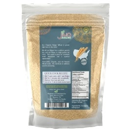 Jiva Organics Bulgur Wheat Fine 1 2 LB - Non-GMO, Grown in USA, 100% Natural Wheat Berries, Resealable Bag