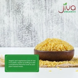 Jiva Organics Bulgur Wheat Fine 1 2 LB - Non-GMO, Grown in USA, 100% Natural Wheat Berries, Resealable Bag