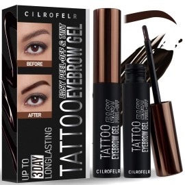 Cilrofelr Tattoo Peel Off Eyebrow Gel Tint, Semi P..