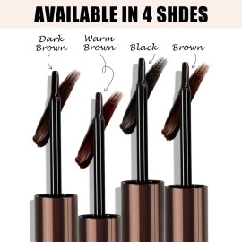 Cilrofelr Tattoo Peel Off Eyebrow Gel Tint, Semi Permanent Tattoo Brow Peel Off Tint Gel, Last Up to 3 Days, Waterproof, Transfer-proof, For Fuller & Defined Looking Brows, Dark Brown (2 Pack)