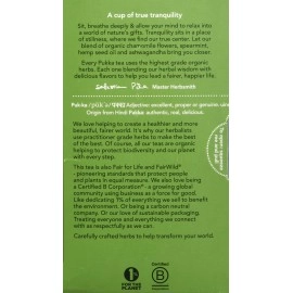 Pukka Organic Peace Herbal Tea with Spearmint, Ashwagandha, and Hemp Seed Oil, Caffeine Free, 20 Total Tea Bags