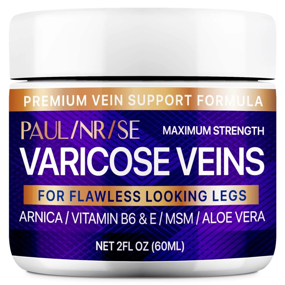 PAULINRISE Varicose Vein Cream for Legs - Improves Blood Circulation, Reduces Spider Veins and Heaviness, 2 Oz