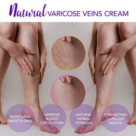 PAULINRISE Varicose Vein Cream for Legs - Improves Blood Circulation, Reduces Spider Veins and Heaviness, 2 Oz