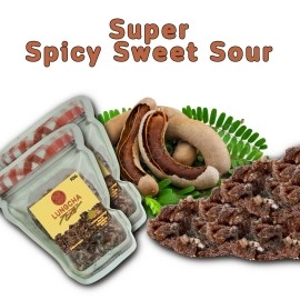 LUNGCHA Super Spicy & Sour with Sugar Mixed Flavor, Seedless Real THAI DRIED TAMARIND Variety Flavors Mixed 3.5 Oz. (100 g.) x 2 pack (Super Spicy & Sour)