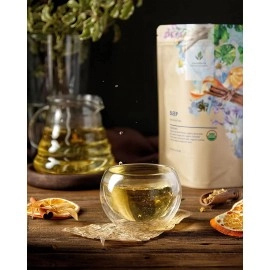 Gardenika Organic Sleep Loose Leaf Tea with Chamomile and Lavender Flowers, Herbal Caffeine Free Leaves, Ayurvedic Blend - 3 Pack