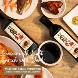 NPG Premium Light Soy Sauce 16.9 Oz, Tamari Lite Dipping Sauce for Sushi, Sashimi, Fish, Dumplings, Noodles, Meat Marinade