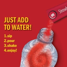 SINGLES TO GO! Skittles Go Variety Pack, Powdered Drink Mix, Zero Sugar, Low Calorie, Includes 4 Flavors: Green Apple, Strawberry, Grape, Orange, 1 Box (30 Servings)
