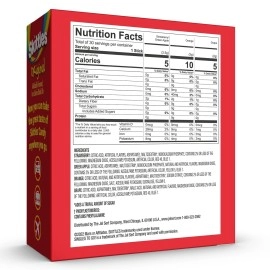 SINGLES TO GO! Skittles Go Variety Pack, Powdered Drink Mix, Zero Sugar, Low Calorie, Includes 4 Flavors: Green Apple, Strawberry, Grape, Orange, 1 Box (30 Servings)